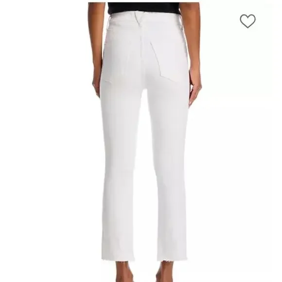 Veronica Beard Womens Washed White Carly Raw Hem Kick Flare Jeans 26